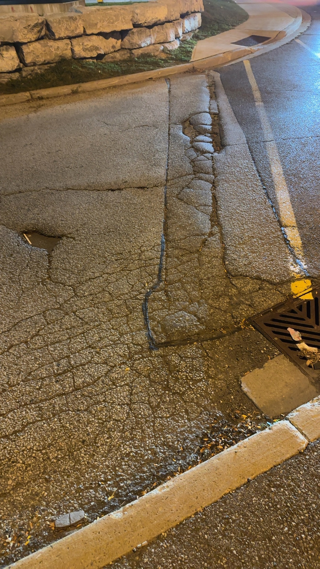 Road Damage at Don Mills Bus Terminal